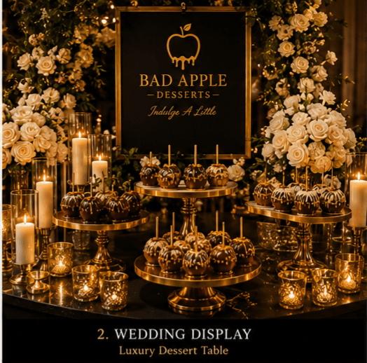 Luxury wedding dessert display